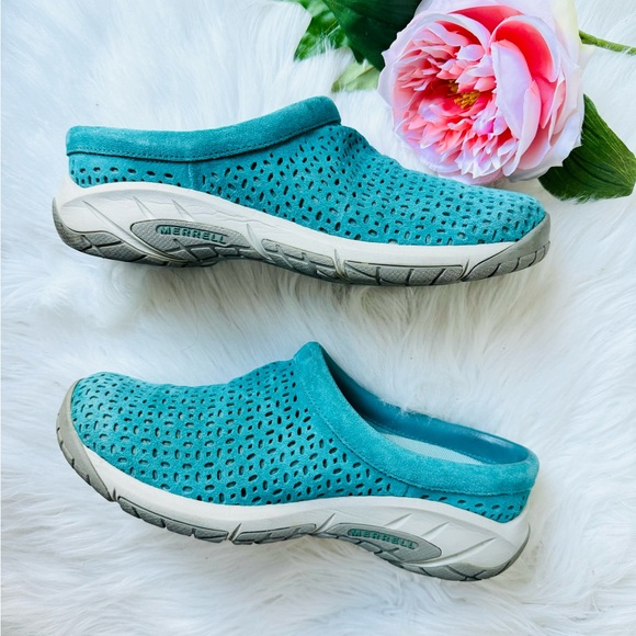 Merrell Encore Teal Vellum Clogs - Picture 3 of 6